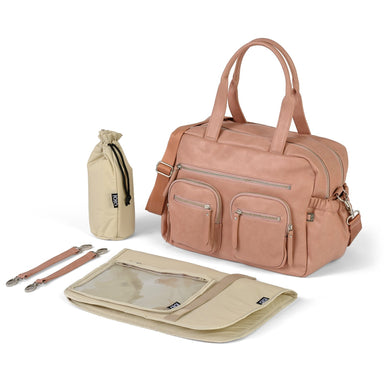 OiOi Carry All Nappy Bag - Dusty Rose Vegan Leather