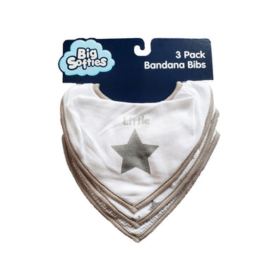 Big Softies Bandana Bib 3 Pack Star