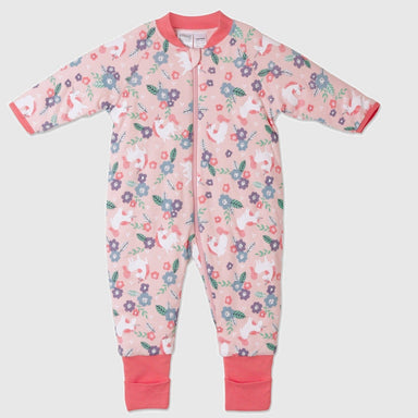 Snugtime Lined Footless Padded Blanket Sleeper 00 - Pink Floral 2.5 Tog