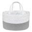 Living Textiles Cotton Rope Nappy Caddy Grey