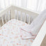 Living Textiles 2-pack Jersey Cot Fitted Sheet Butterfly/Blush Gingham - Pre Order August