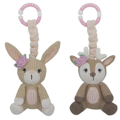 Living Textiles 2-pack Stroller Toy - Fawn & Bunny - Pre Order Mid June