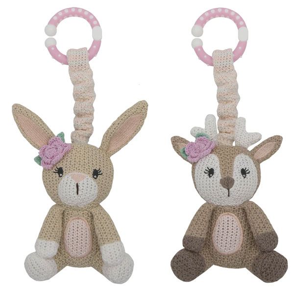 Living Textiles 2-pack Stroller Toy - Fawn & Bunny