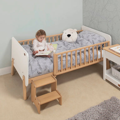 Boori Natty Bedside Bed and Mattress Package Barley and Almond