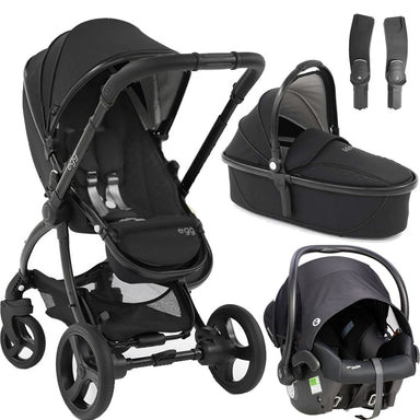 Egg 2 Stroller and Carrycot (Just Black) Mico Plus Isofix Capsule Travel System