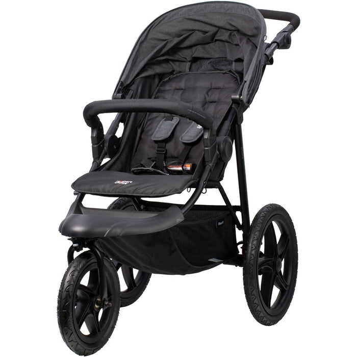 Mothers Choice Flux II Layback 3 Wheel Stroller Charcoal - Pre Order Late May