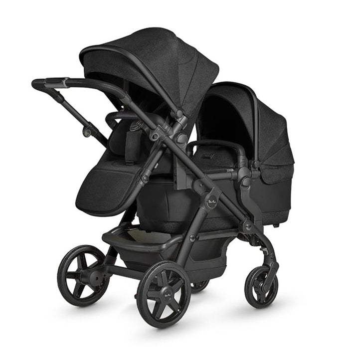 Silver Cross Wave Pram, Carrycot and Second Seat Onyx