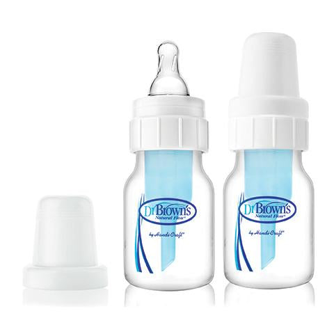 Dr Browns Narrow Neck 60ml Feeding Bottles with Premie Teat 2 Pack