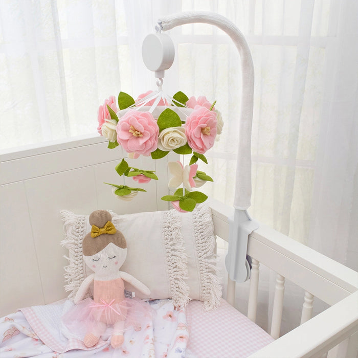 Living Textiles Butterfly Garden Cot Mobile (Floral Wreath)