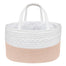 Living Textiles Cotton Rope Nappy Caddy Blush