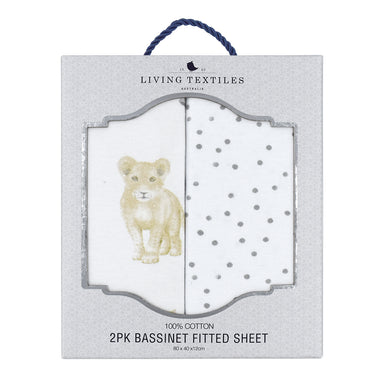 Living Textiles 2-pack Bassinet Fitted Sheet Savanna Babies