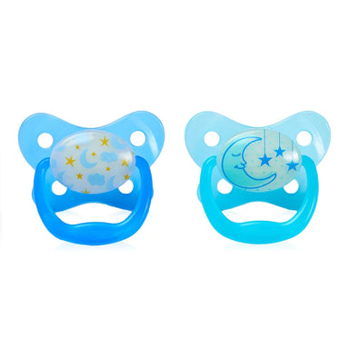 Dr Browns Prevent Glow In The Dark Pacifier 2 Pack 6-12 Months Blue