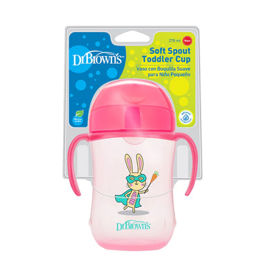 Dr Browns Soft Spout Cup 270ml Pink Super Hero