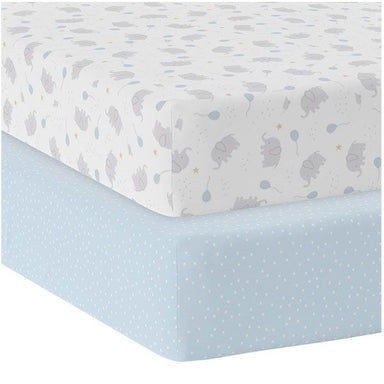 Living Textiles 2-pack Jersey Cot Fitted Sheet - Mason