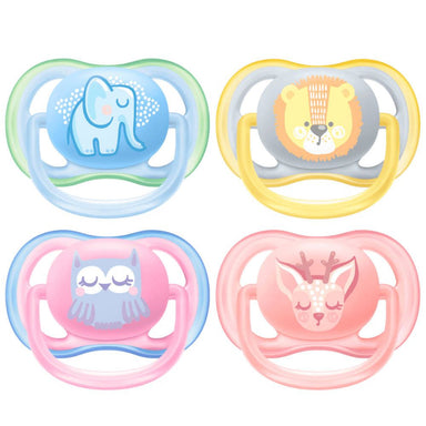 Philips Avent Ultra Air Soother 0-6 months 2-pack Elephant/Owl
