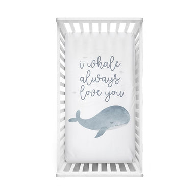 Living Textiles Fitted Sheet Oceania - Whale Love You